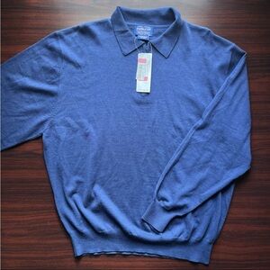 Vintage Pendleton Blue 1/4 Zip Wool Pullover Shirt Men’s Size XL